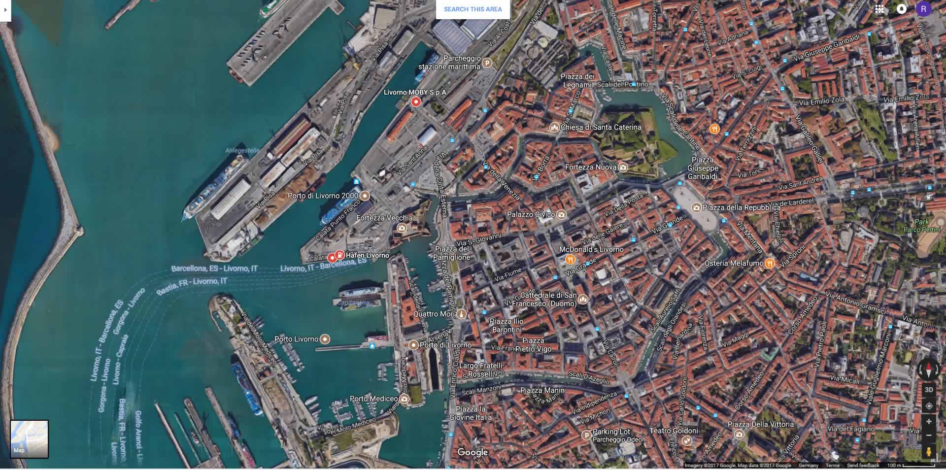 Der Kreuzfahrthafen von Livorno